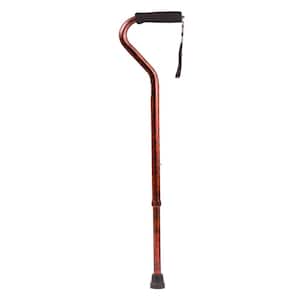 Lightweight Adjustable Foot Cane with Offset Handle in Copper Swirl