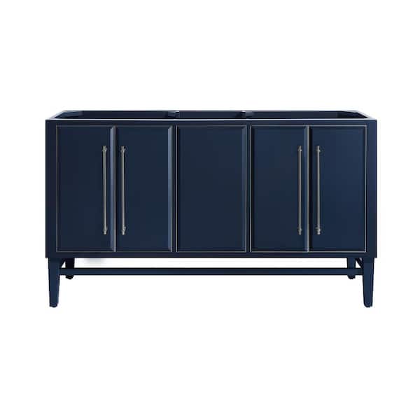 Avanity Mason 60 in. Bath Vanity Cabinet Only in Navy Blue with Silver Trim