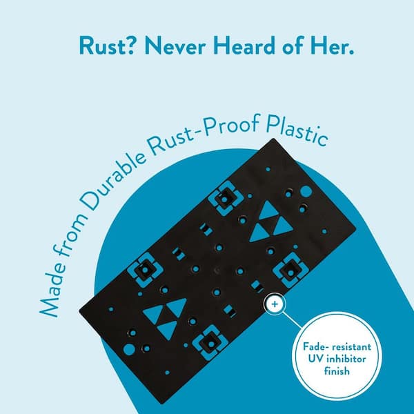 Plastic Mailbox Mounting Board, Black