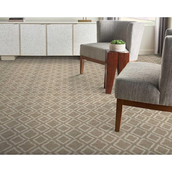Barcelona Highland Yellow 13.2 ft. 35.39 oz. Wool Pattern Installed Carpet