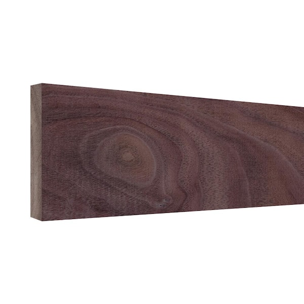 0.75 in. T x 3.5 in. W x 48 in. L Unfinished Natural Walnut Wood Board