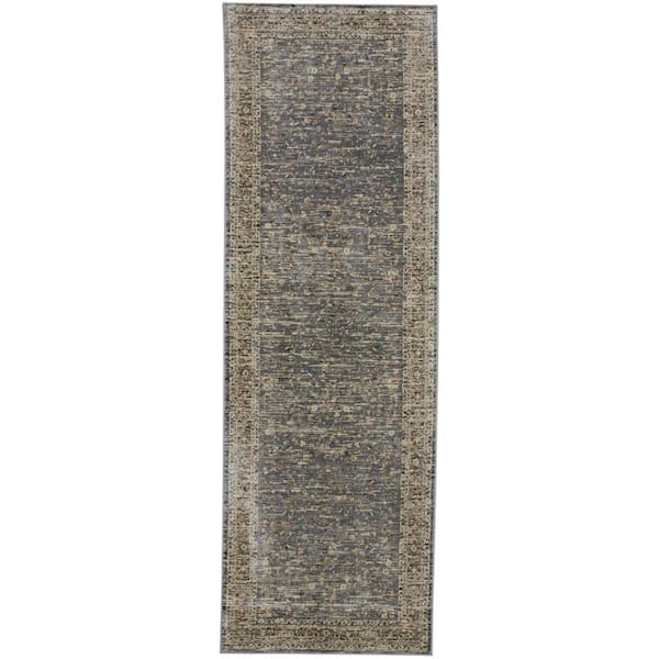 Weave & Wander Huron Gray 3 ft. x 8 ft. Ornamental Runner Rug