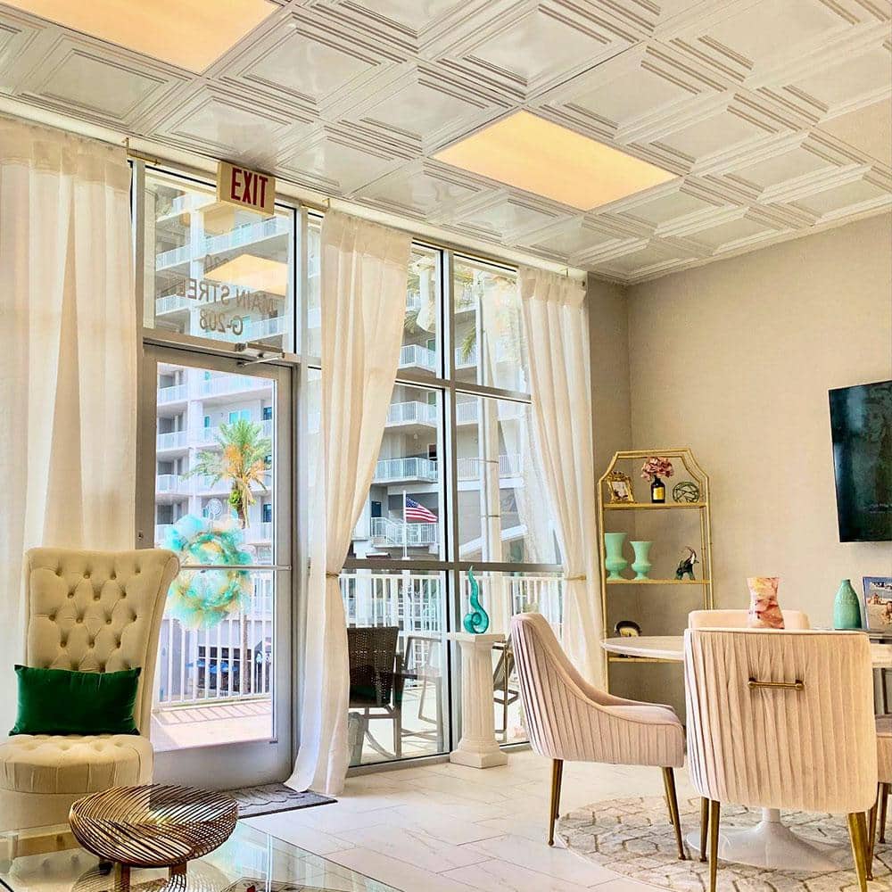 White Matte PVC 24" x 24" Lay-In Ceiling Tile