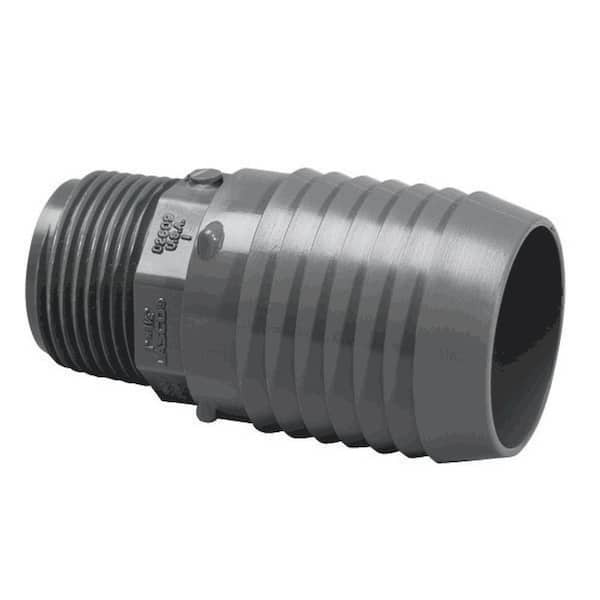 LASCO Fittings 1 in. x 3/4 in. PVC MPT x Barb Poly Insert Male Adapter