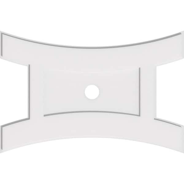Ekena Millwork 38 in. W x 25-3/8 in. H x 3 in. ID x 1 in. P Haven Architectural Grade PVC Contemporary Ceiling Medallion