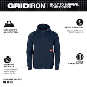 Men's 2X-Large Blue GRIDIRON Full-Zip Hoodie