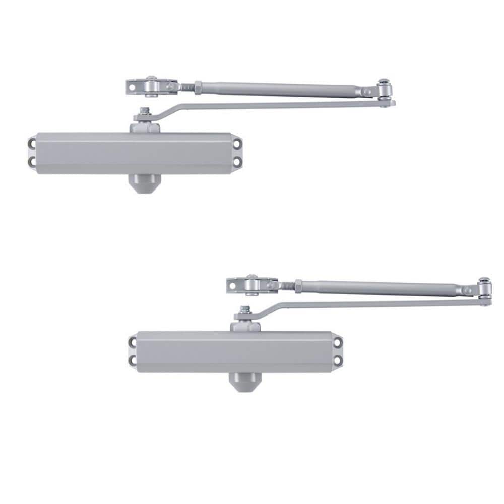 Size 1-5 Heavy Duty Commercial Door Closer-3 Mounting Styles- ANSI Grade 1, UL 3-Hour Fire, ADA-Aluminum Finish- 2 Pack price history on PriceWatchPro