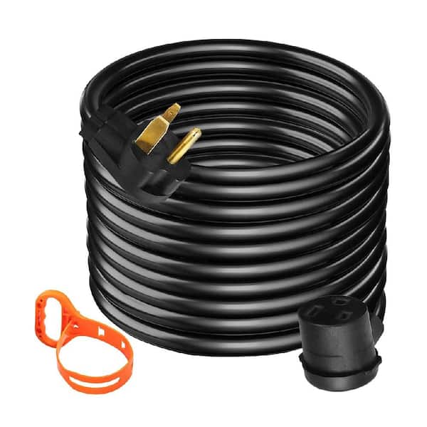 Unbranded 40 Amp 25 ft. Welder Extension Cord 250V 8AWG Welding Power Cord with NEMA 6-50 Plug and Heavy Duty Copper Cable, Black