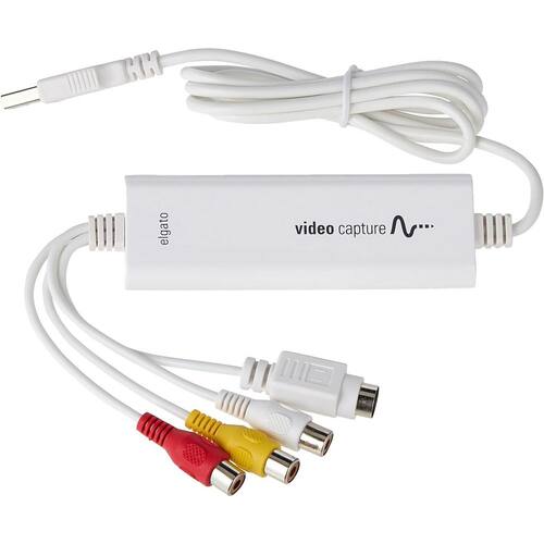USB 2.0 Capture Card Device - Convert Analog to Digital with VHS VCR TV to DVD Adapter in White Cable Adapters & Extenders