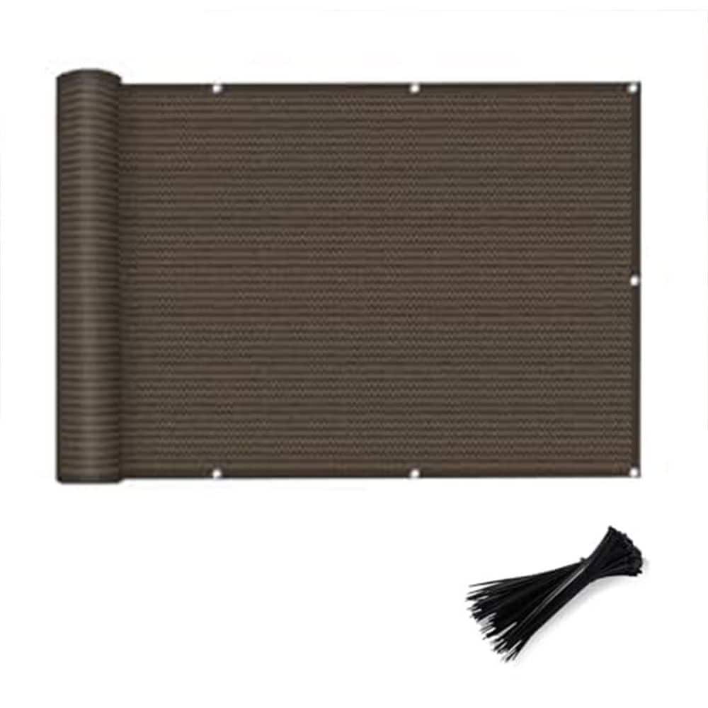 36 in. Plastic Garden Fence Brown Privacy Screen Balcony Deck Heavy Duty Wind Barrier price history on PriceWatchPro