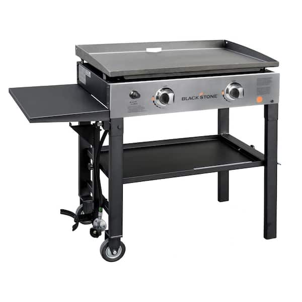 Blackstone 28 in. 2-Burner Griddle Propane Cooking Station in Black and Stainless Steel