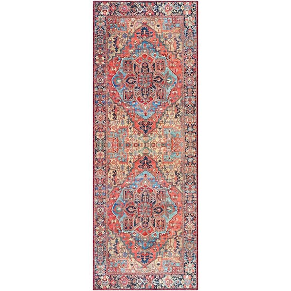 Livabliss Rhene Light Red 3 ft. x 10 ft. Indoor Area Rug