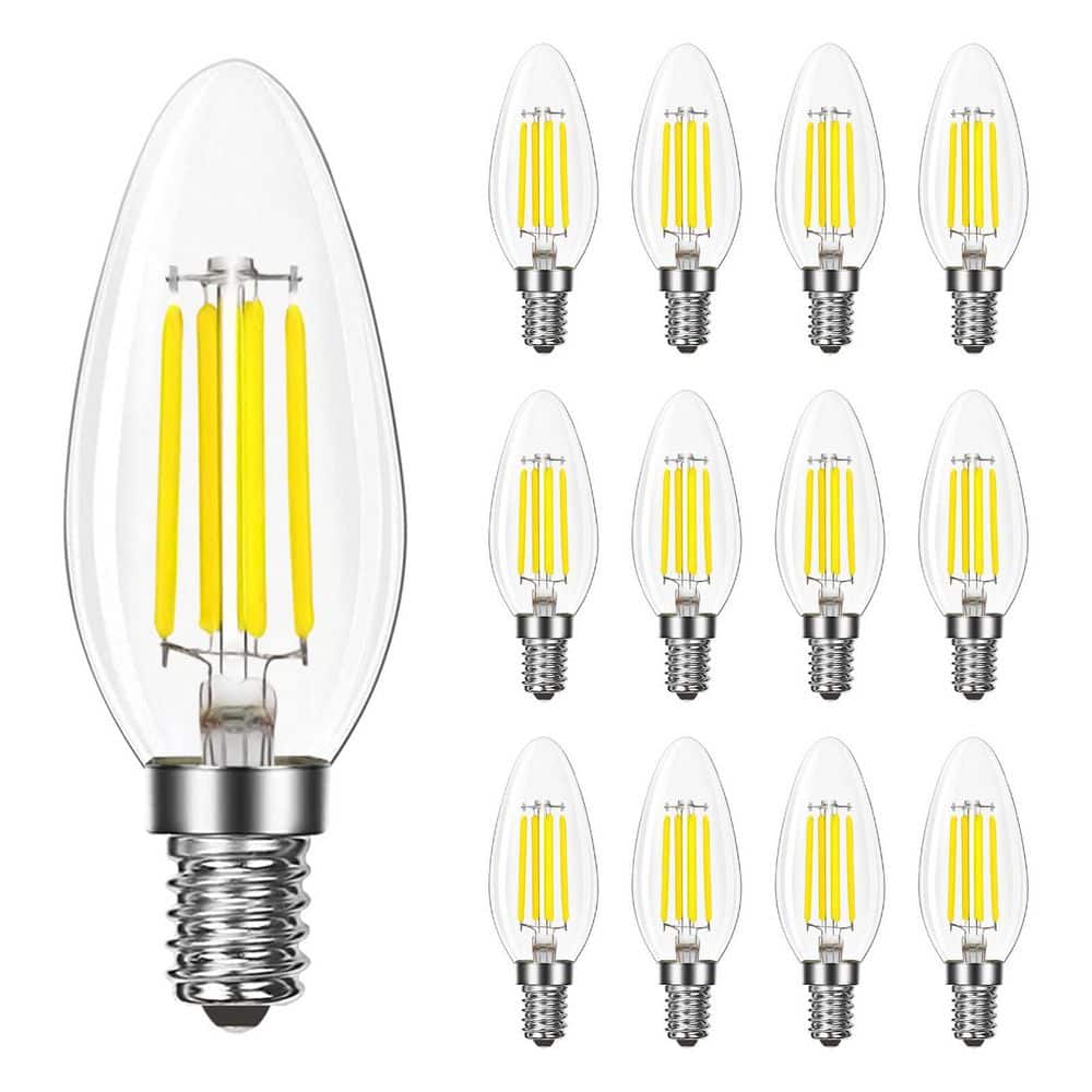 75W Equivalent LED Candelabra Bulb, 8W, 1000 Lumens, 4000K Cool White, Dimmable, Enclosed Fixture and Wet Rated, 12 Pack price history on PriceWatchPro