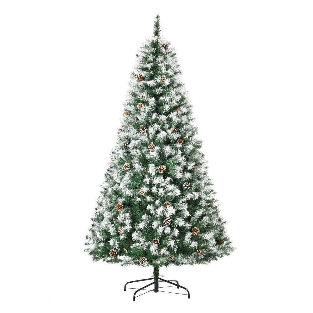 6 ft. Artificial Christmas TreeFlocked Hinge Tree with Pine