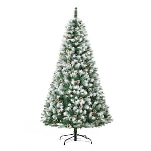 6'ft Christmas shops Tree Artificial Pencil Snow Flacked Stand Pine Cone Decoration