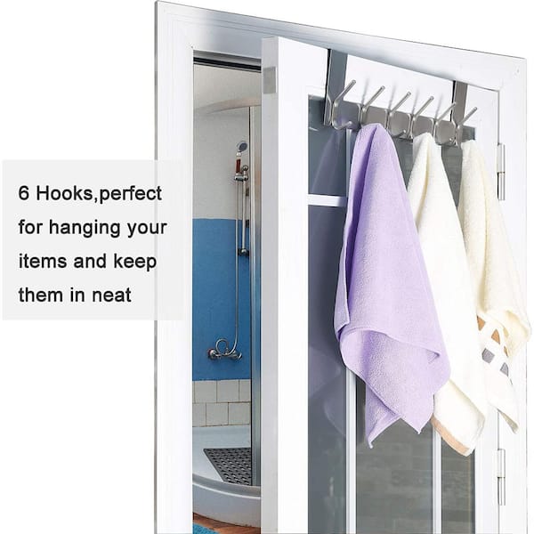 Stick On Hooks Door Coat Tea Towel Removable Damage Free Hanging Silver-6
