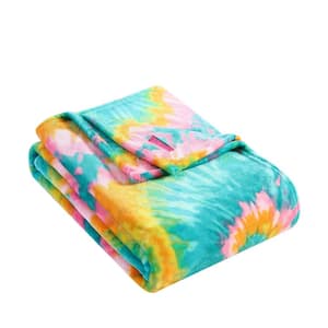 Tie Dye Love Multi-Colored Ultra Soft Plush Microfiber Twin Blanket