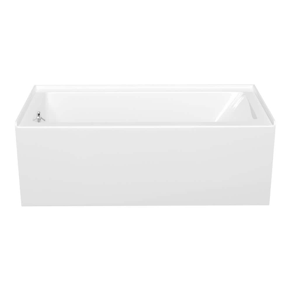 NTQ 60 in. x 30 in. Rectangular Alcove Skirt Soaking Bathtub Acrylic
