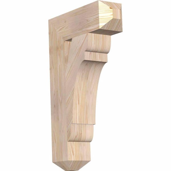 Ekena Millwork 5.5 in. x 32 in. x 20 in. Douglas Fir Olympic Craftsman Smooth Bracket