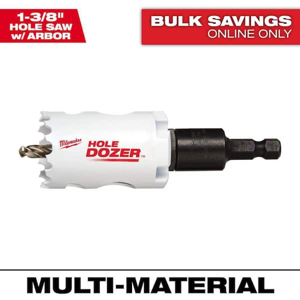Milwaukee 1-3/8 in. HOLE DOZER Bi-Metal Hole Saw with 3/8 in. Arbor and Pilot Bit