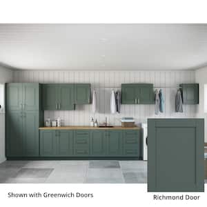 Richmond Aspen Green Plywood Shaker Stock Ready to Assemble Kitchen-Laundry Cabinet Kit 24 in. W. x 84 in. x 216 in.
