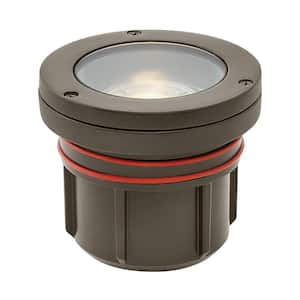 Flat Top Well Light Hardwired Bronze LED in Ground Well Light
