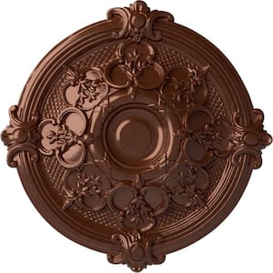 17-3/8 in. x 1-3/4 in. Hamilton Urethane Ceiling Medallion (Fits Canopies upto 3-3/4 in.), Copper Penny