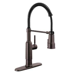 Theodora Single-Handle Pull-Down Sprayer Kitchen Faucet with Spring Spout and ShieldSpray in Venetian Bronze