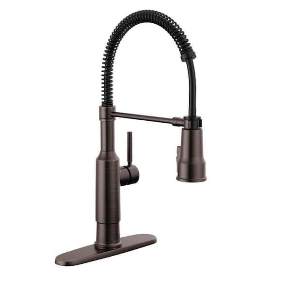 Delta Theodora Single-Handle Pull-Down Sprayer Kitchen Faucet with Spring Spout and ShieldSpray in Venetian Bronze