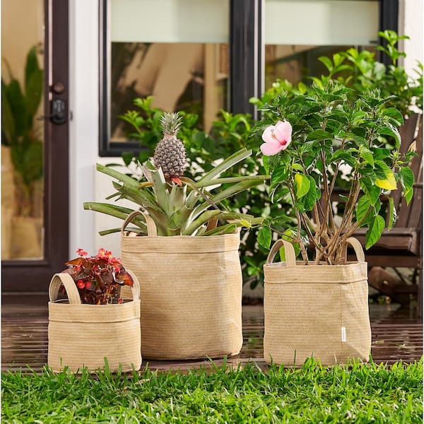 5x Pack Grow Bags Fabric Pots Planting Container w/ Reinforced Handles 