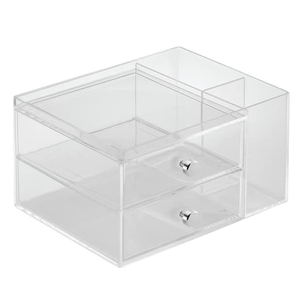 iDesign Drawers with Side Organizer - 2 Drawer Clear