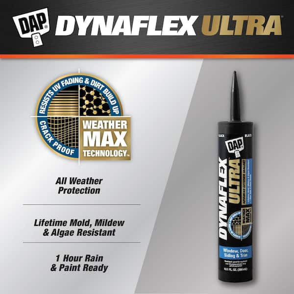 DYNAFLEX ULTRA 10.1 oz. Black Advanced Exterior Window, Door and Siding Sealant