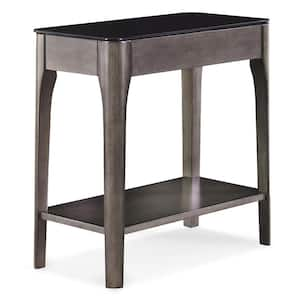 Obsidian Gray Narrow End Table