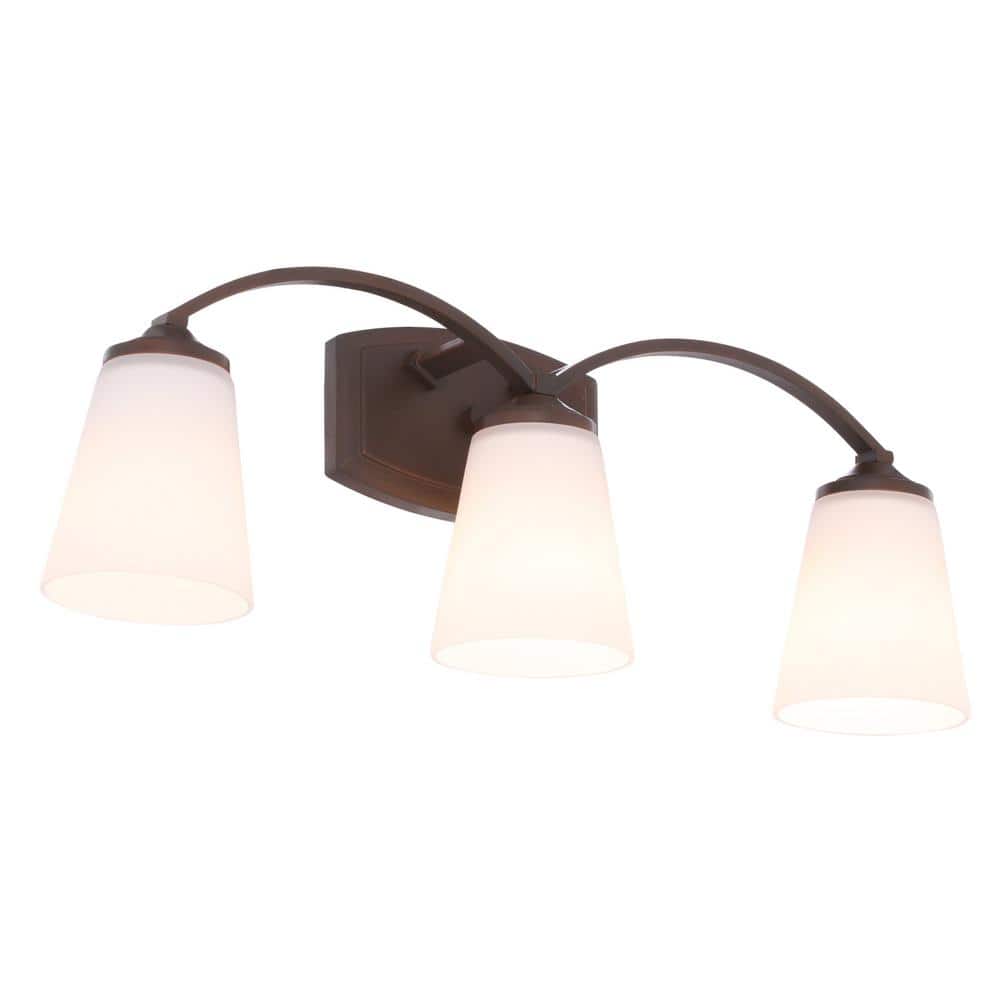 Vintage Bronze 3-Light Cylinder Bathroom Vanity Fixture