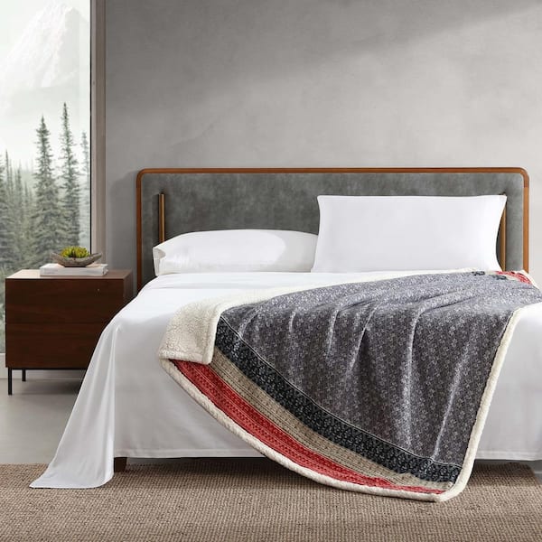 Eddie Bauer - Coperta in peluche ultra morbida Sherpa Home Décor