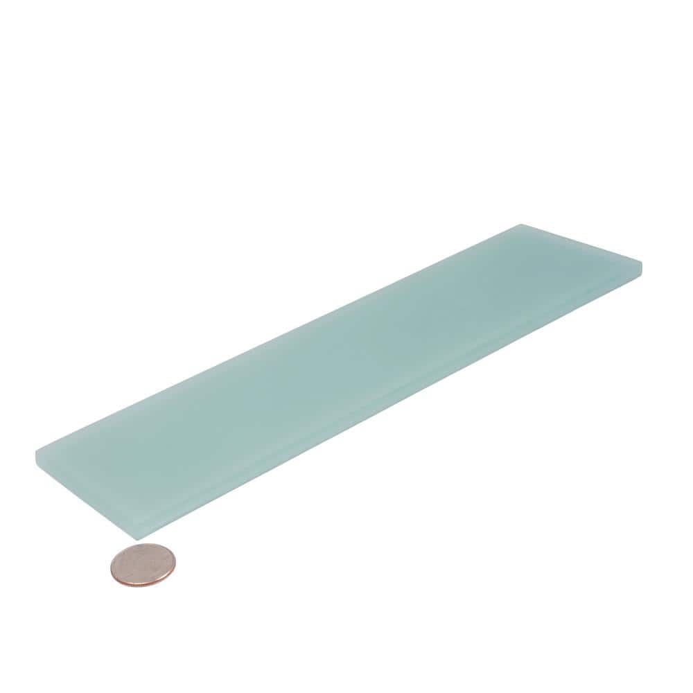 Light Blue Matte Glass 3" x 12" Subway Tile