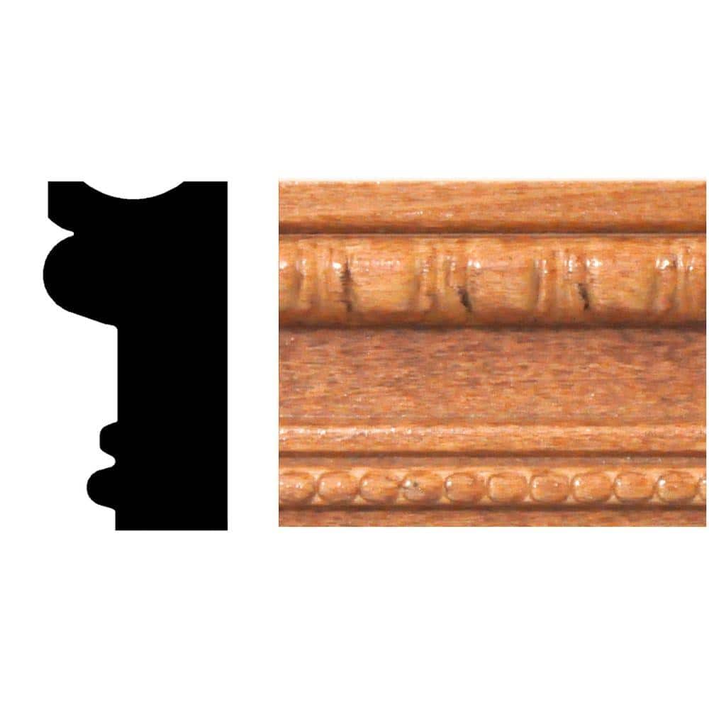 3/4 in. x 1-1/2 in. x 8 ft. Hardwood Stained Cherry Embossed Detail Mouldin