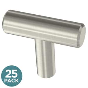 Essentials Simple Bar 1-1/4 in. (32 mm) Stainless Steel Bar Cabinet Knob (25-Pack)