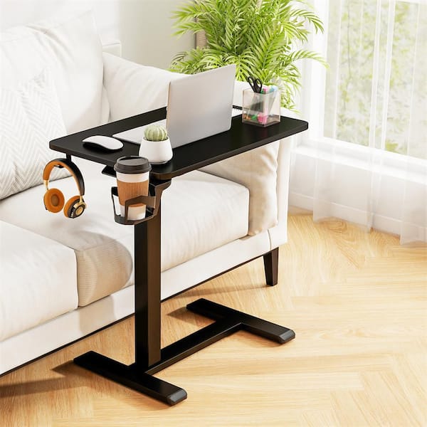 HONEY JOY 24 in. Mobile Standing Desk Pneumatic Height Adjustable