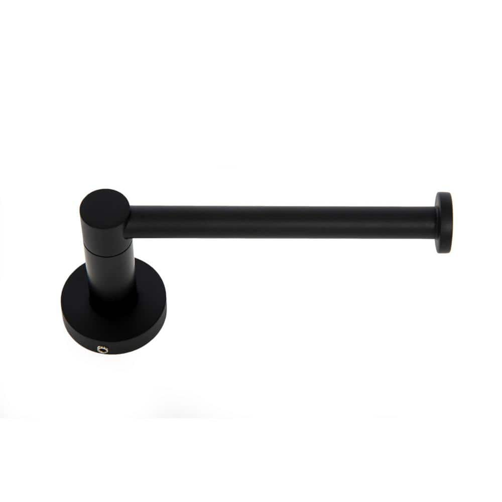 Italia Florence Wall Mounted Toilet Paper Holder in Matte Black FL9303 ...