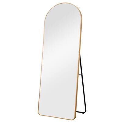 64 in. x 21 in. Modern Arched Shape Framed Standing Mirror