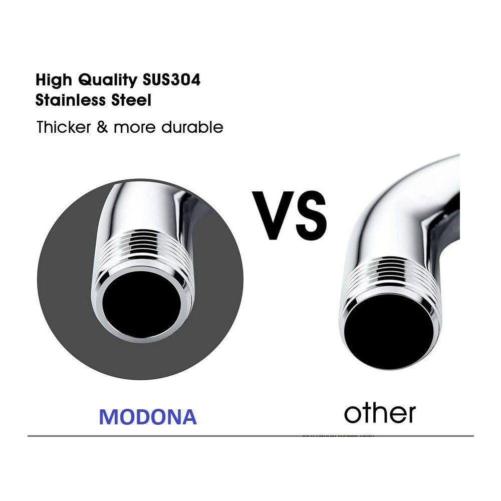 17" Polished Chrome Adjustable Shower Arm with Cross Handle