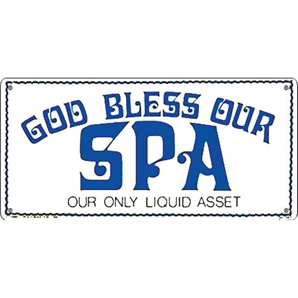 Poolmaster Sign for Residential Swimming Pools and Spas, God Bless Our