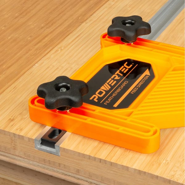 POWERTEC 3" T-Track Flip Stop & 18" Miter Bar Set - For Table Saw Sleds, Router Tables, Jigs (Fits 3/4" X 3/8" Miter Slots) - View #2