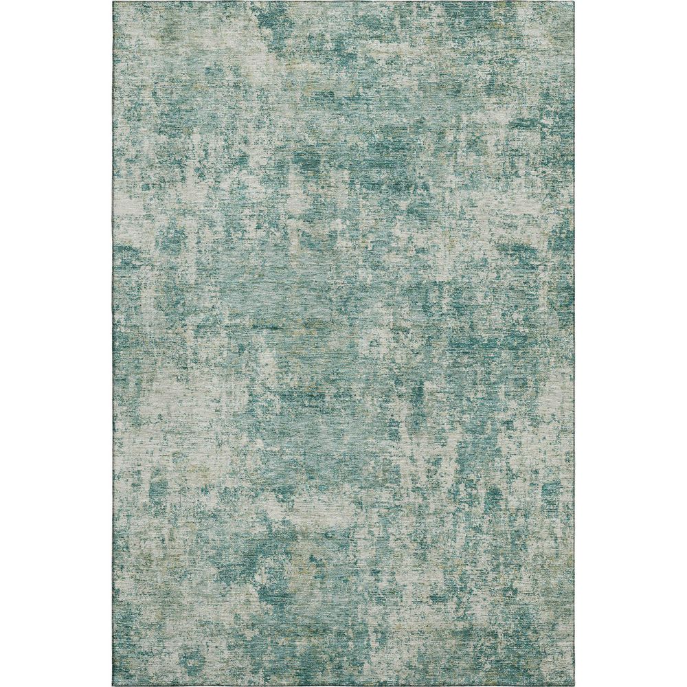 Mayfield Premium Machine Washable Abstract AMF2061 Teal 9 ft. x 12 ft. Area Rug