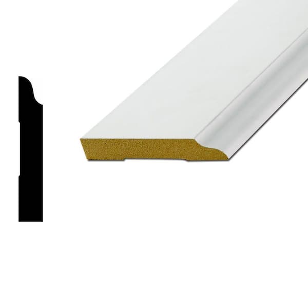 American Wood Moulding WM663 1/2 in. x 3-1/4 in. Primed MDF Fiberboard Base Moulding