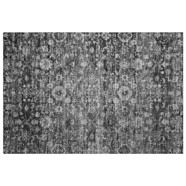 Dream Shag Premium Machine Washable Abstract ADS651 Gray 2 ft. x 3 ft. Accent Rug