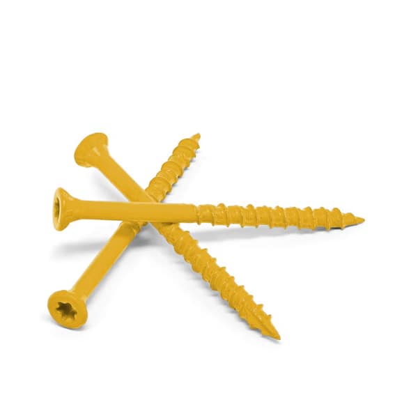 #9 x 3 in. Tan Star Flat-Head Wood Deck Screw 5 lbs.-Box (365-Piece)
