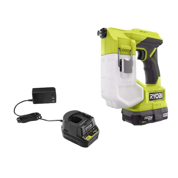 RYOBI ONE+ 18V Cordless Handheld Sprayer Kit with (1) 1.5 Ah Battery and Charger