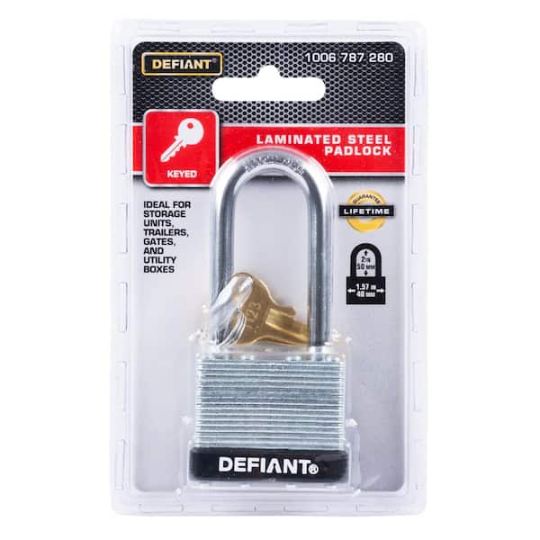 Padlock with Key - 2 Large Heavy Duty Pad Lock 5 Matching Keys -  Weatherproof Rust Resistant Steel Brass Keyed Alike Padlocks, Gate Locks  for Outdoor